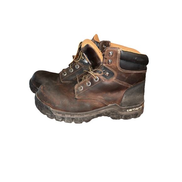 Carhartt Safety Boots Men Size 11 ASTM F2413-18 Brown Steel Toe - Picture 1 of 5